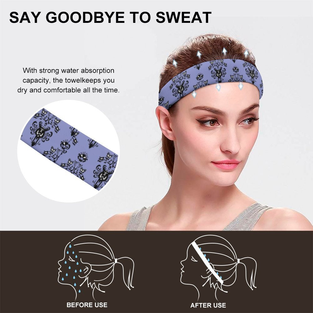 Haunted Mansion Wallpaper Sports Sweat Headband