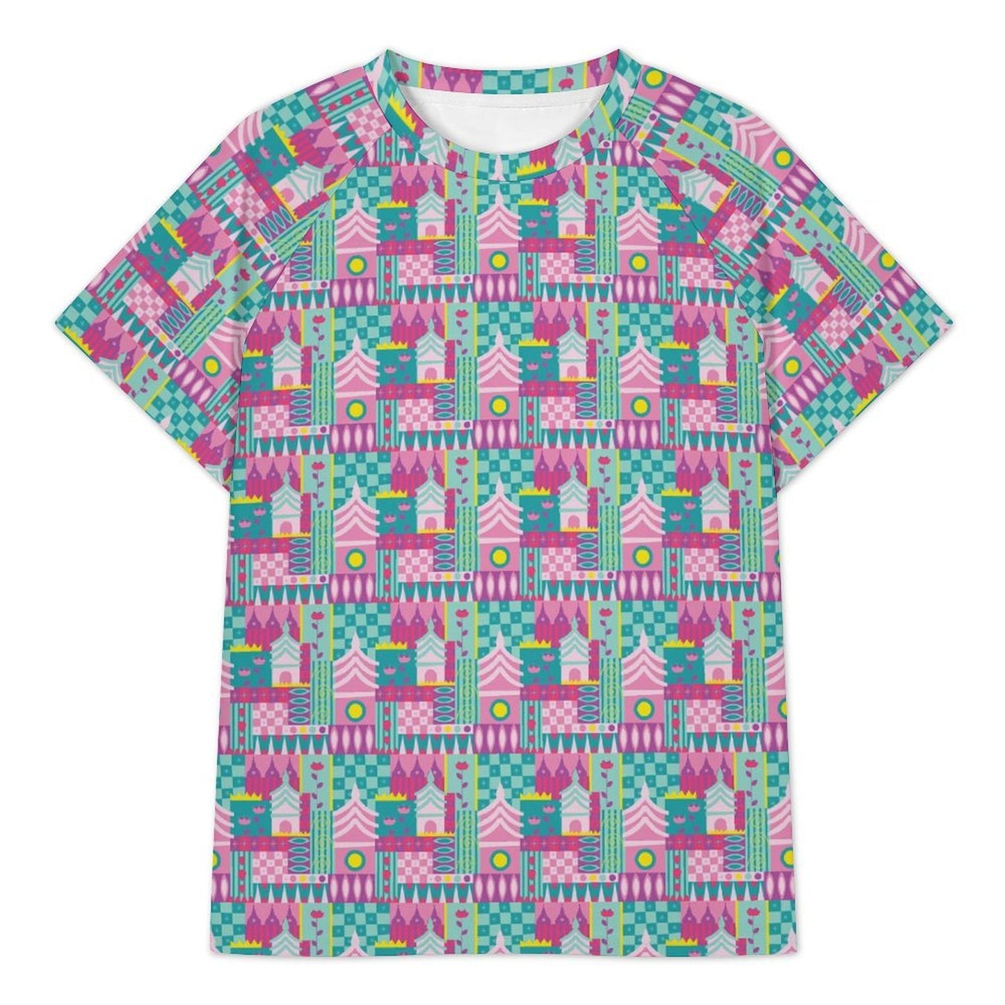 Women's All Over Print Raglan T-Shirt - Ambrie