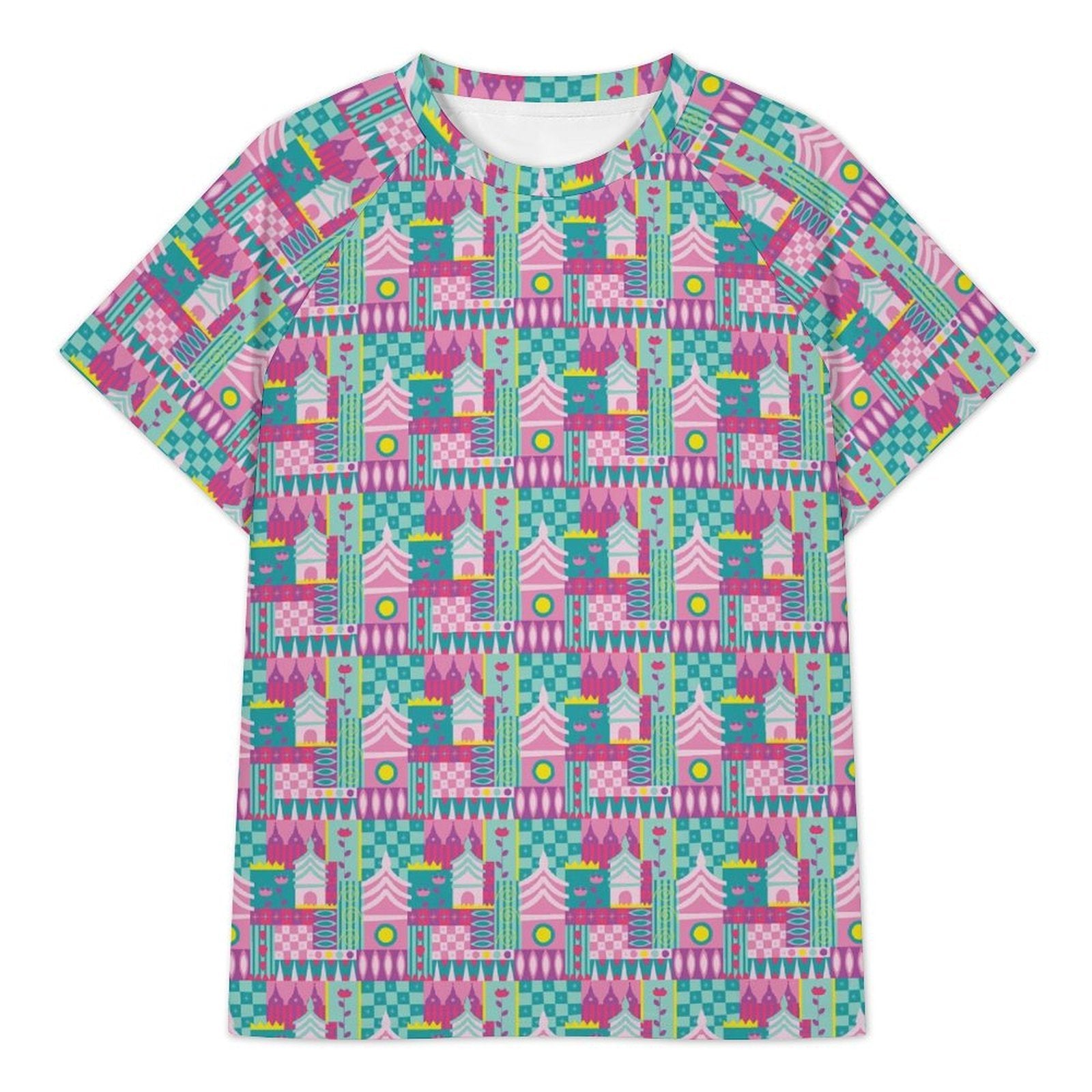 Women's All Over Print Raglan T-Shirt - Ambrie