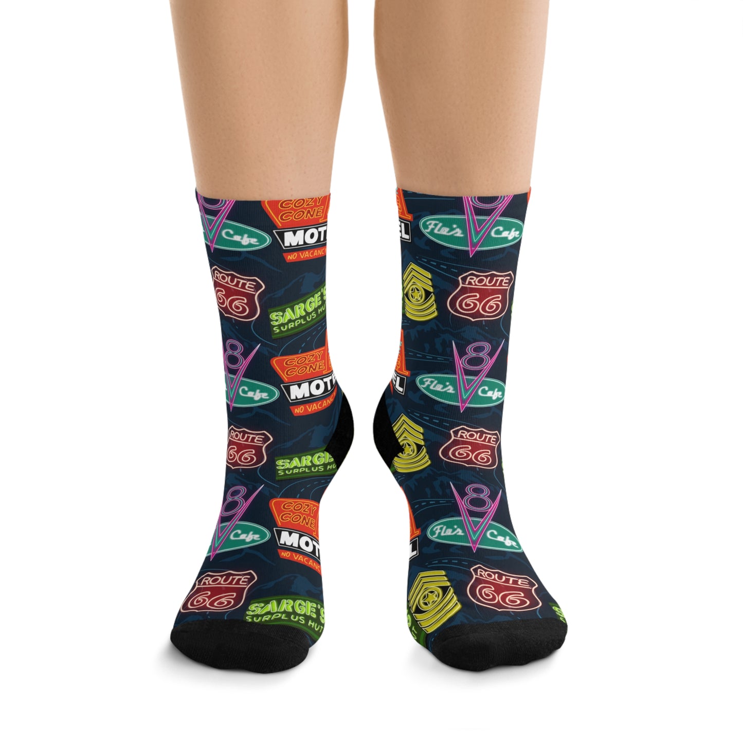 Disney Cars Neon Signs Socks