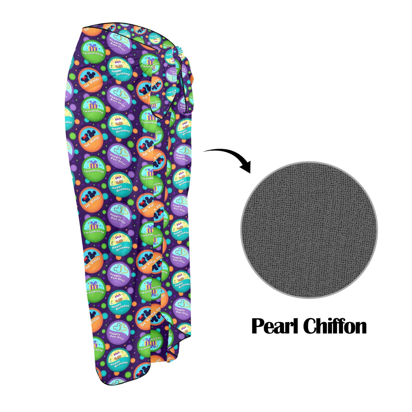 Button Collector Long Beach Sarong Wrap