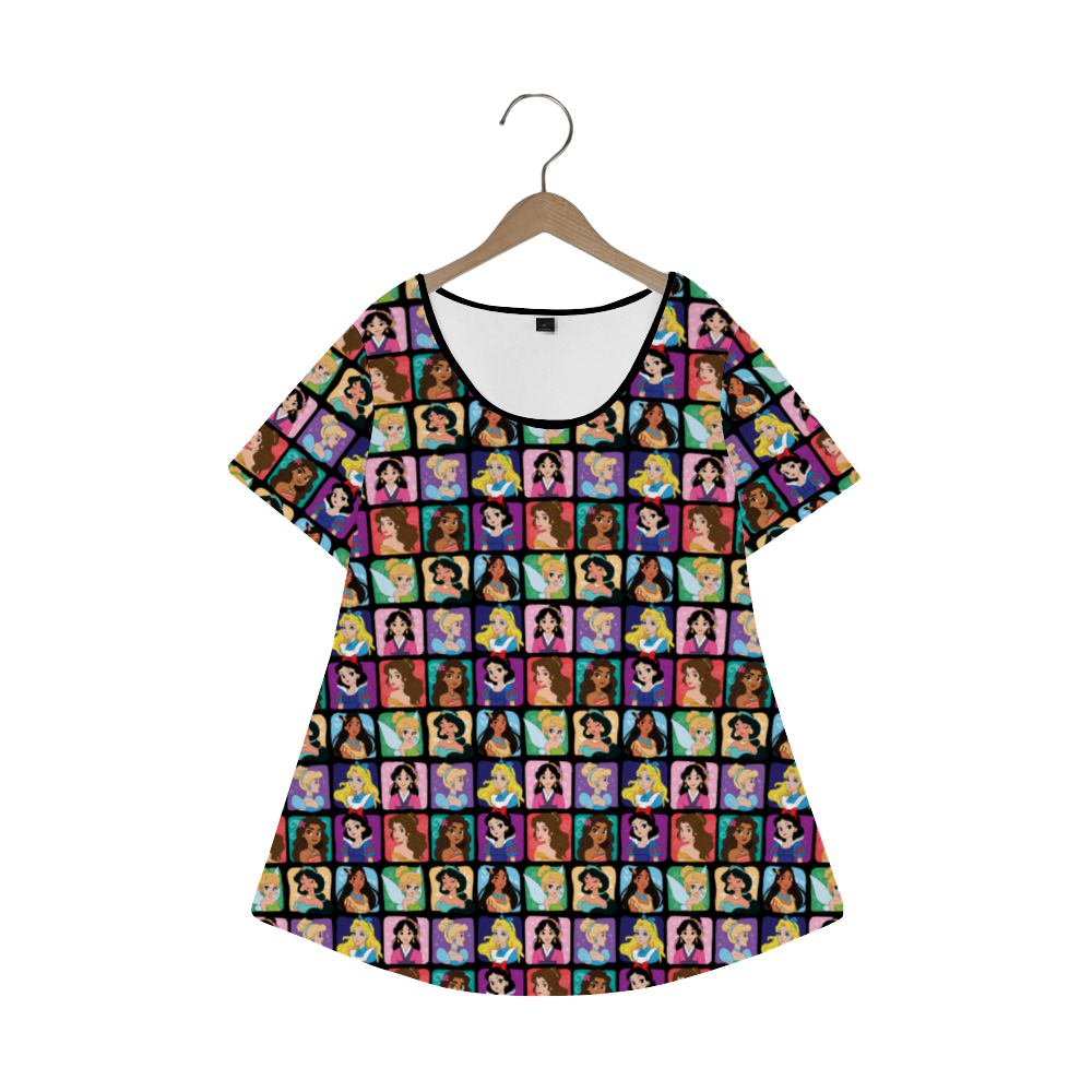 Princess Portraits Women's Crew Neck Loose Tunic