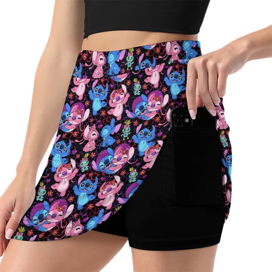 Besties Athletic A-Line Skirt With Pocket Solid Shorts