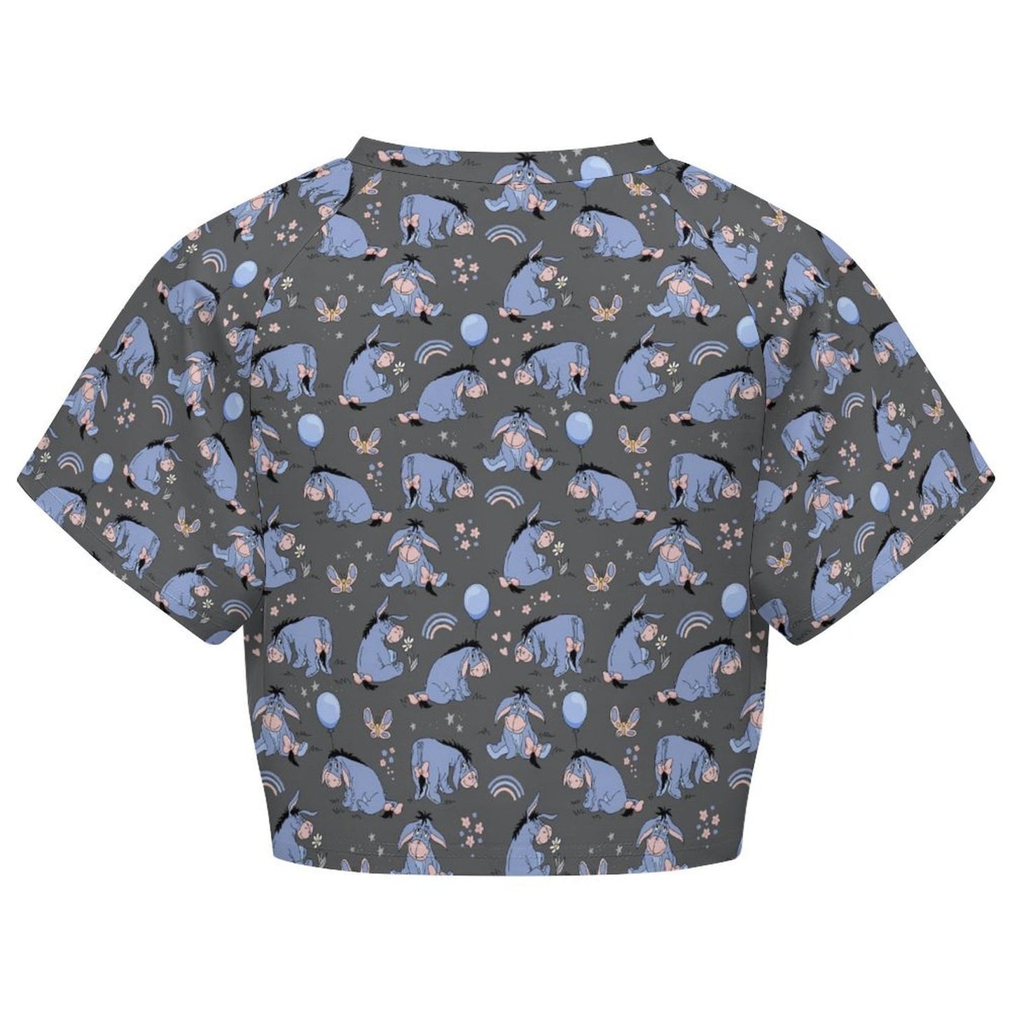 All Over Print Cropped Ralgan T-Shirt - Ambrie