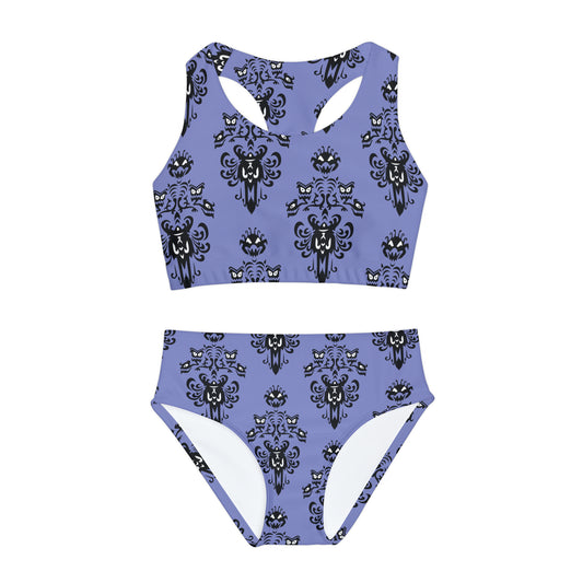 Haunted Mansion Wallpaper Girls Two Piece Swimsuit