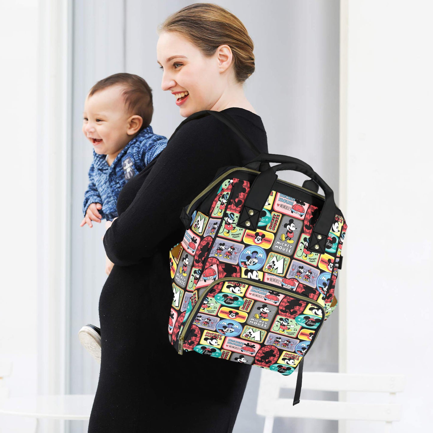 Mickey Stickers Multi-Function Diaper Bag