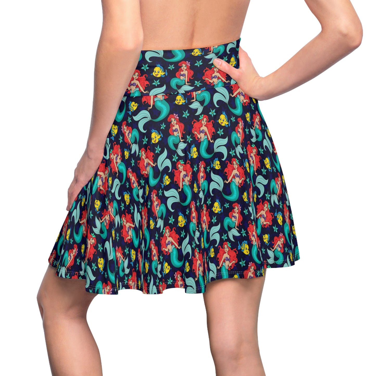 Disney Little Mermaid I Want To Be Where The People Are Women's Skater Skirt