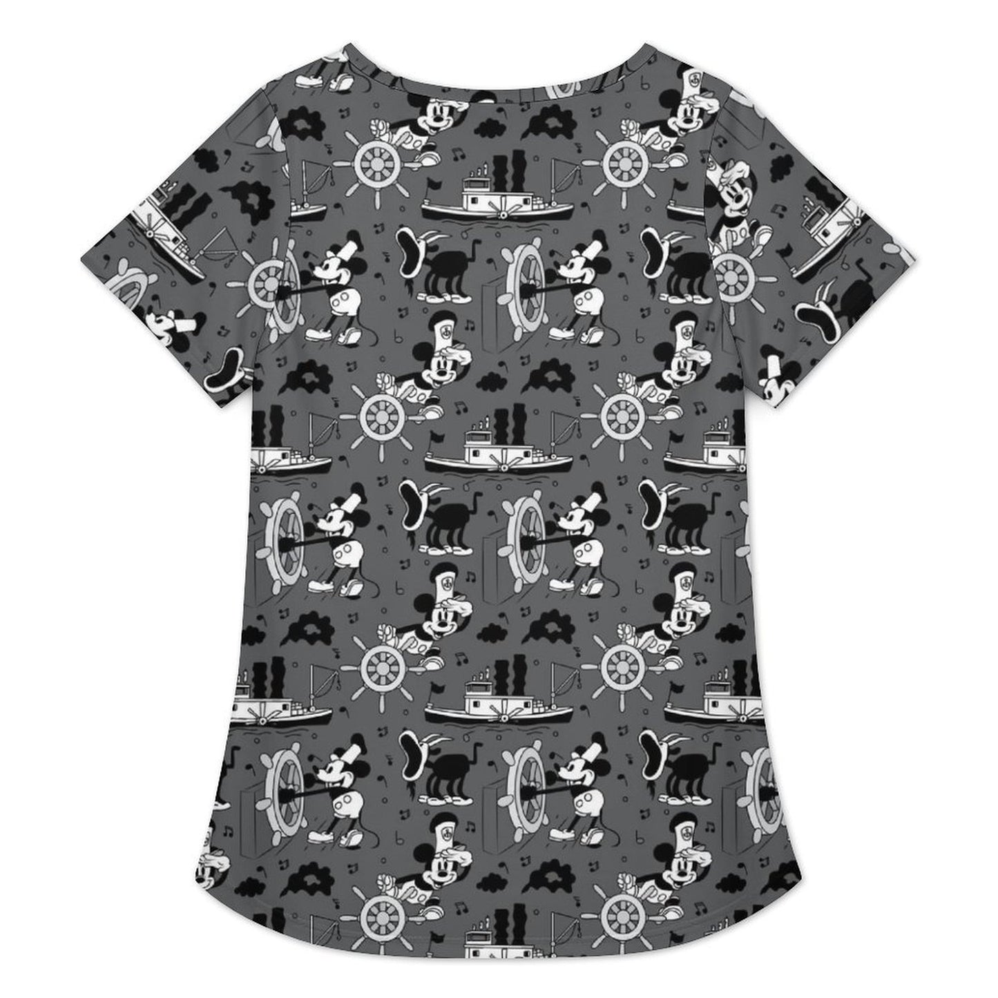 Steamboat Mickey Women's Crew Neck Tunic - Ambrie