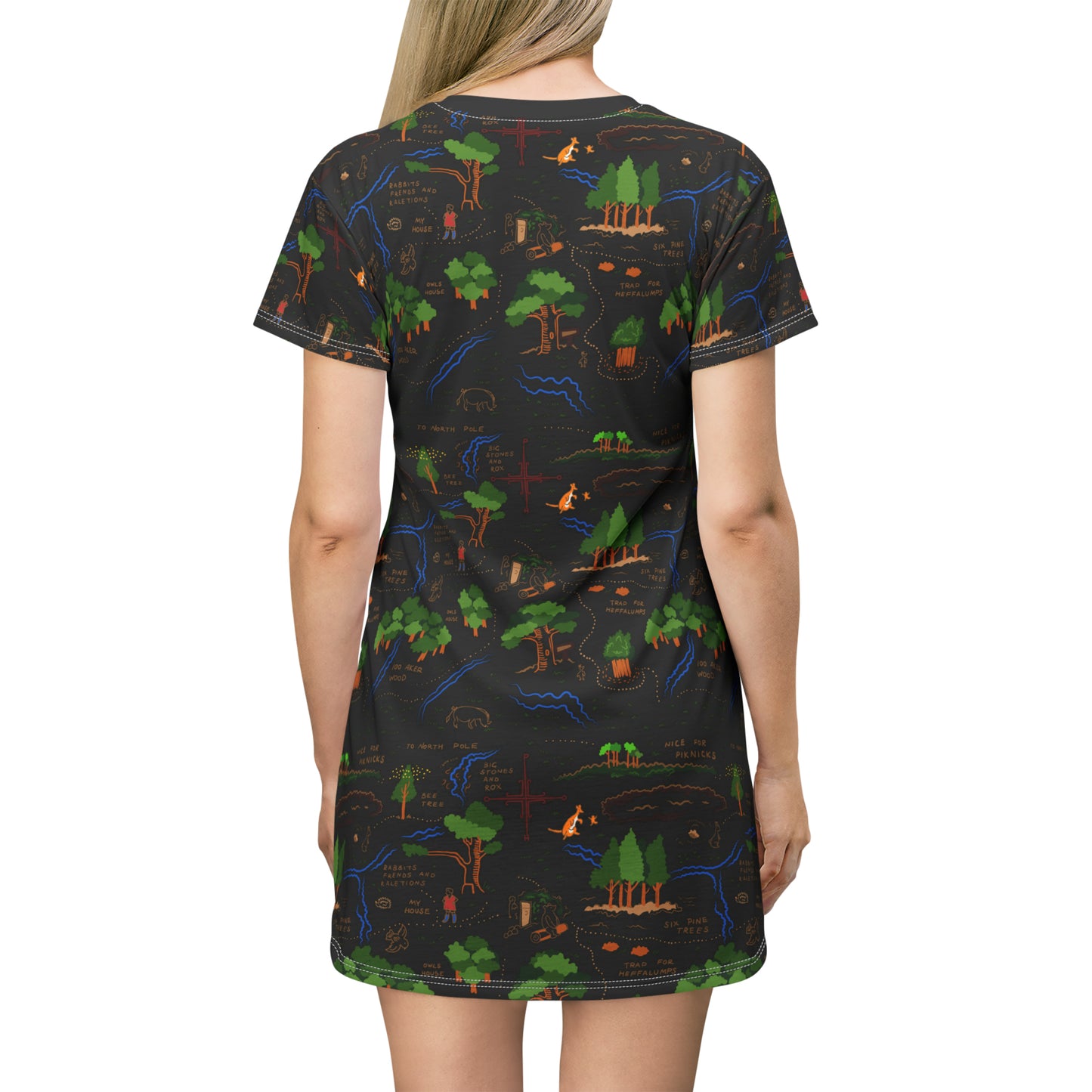 Disney Winnie The Pooh Hundred Acre Wood T-Shirt Dress