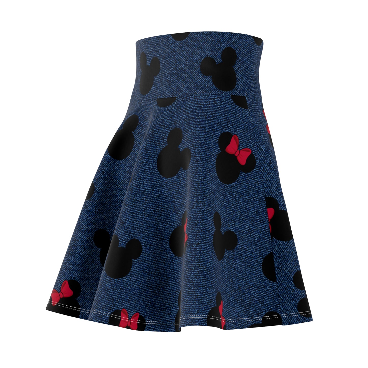 Denim Mice Women's Skater Skirt