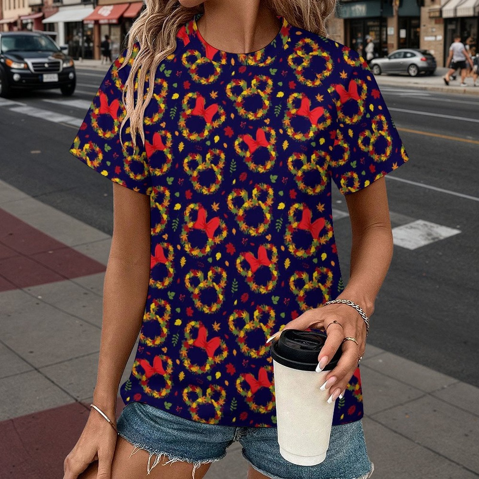 Women's All Over Print Raglan T-Shirt - Ambrie