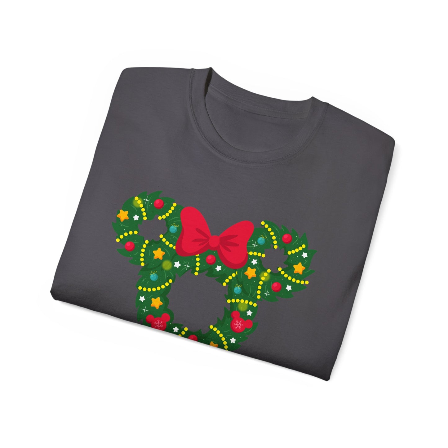 Christmas Wreaths With Bow Unisex Graphic Tee