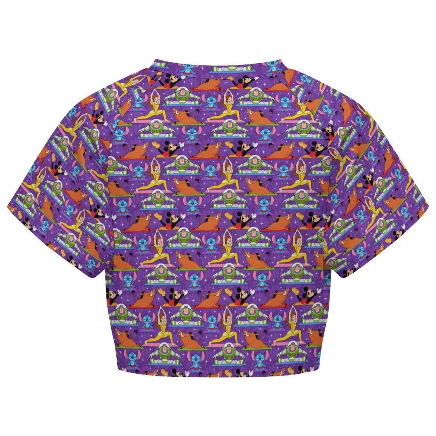 All Over Print Cropped Ralgan T-Shirt - Ambrie