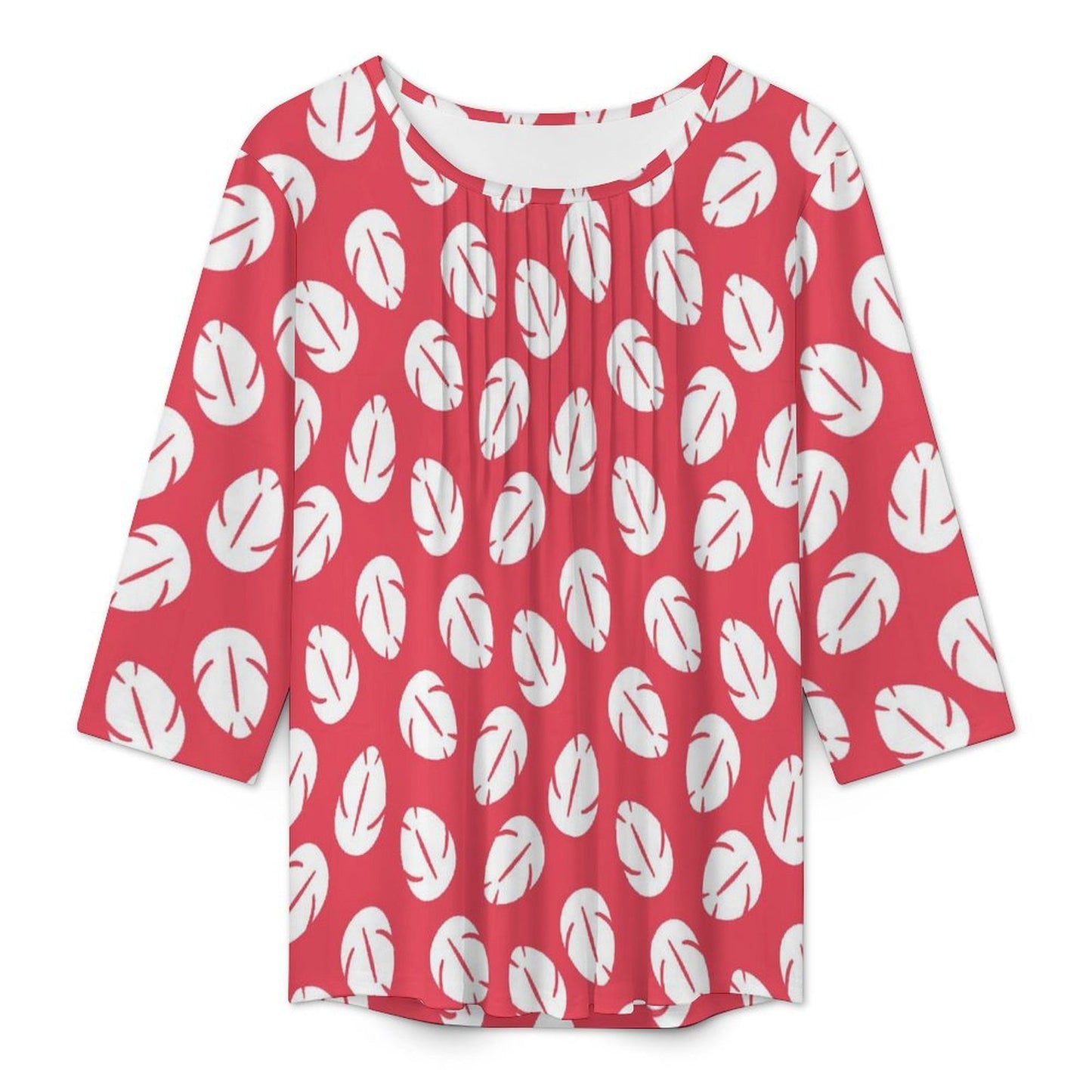 Lilo's Dress Women's 3/4 Sleeve Pleated Tunic Top - Ambrie