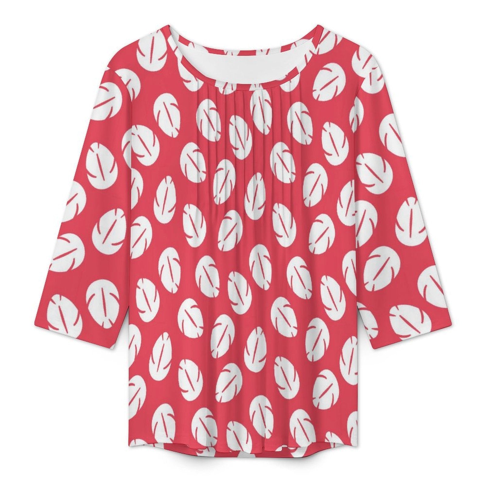 Lilo's Dress Women's 3/4 Sleeve Pleated Tunic Top - Ambrie