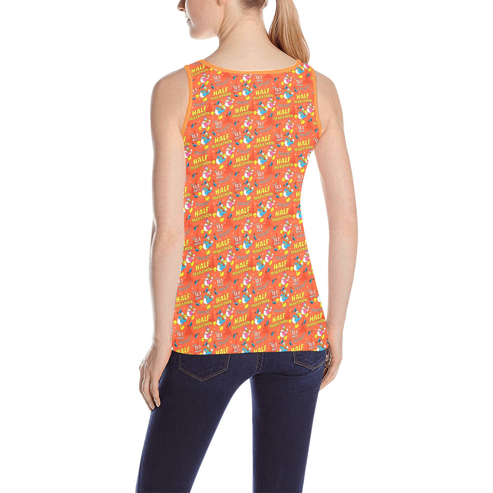 Donald And Daisy Half Marathon All Over Print Athletic Tank Top for Women