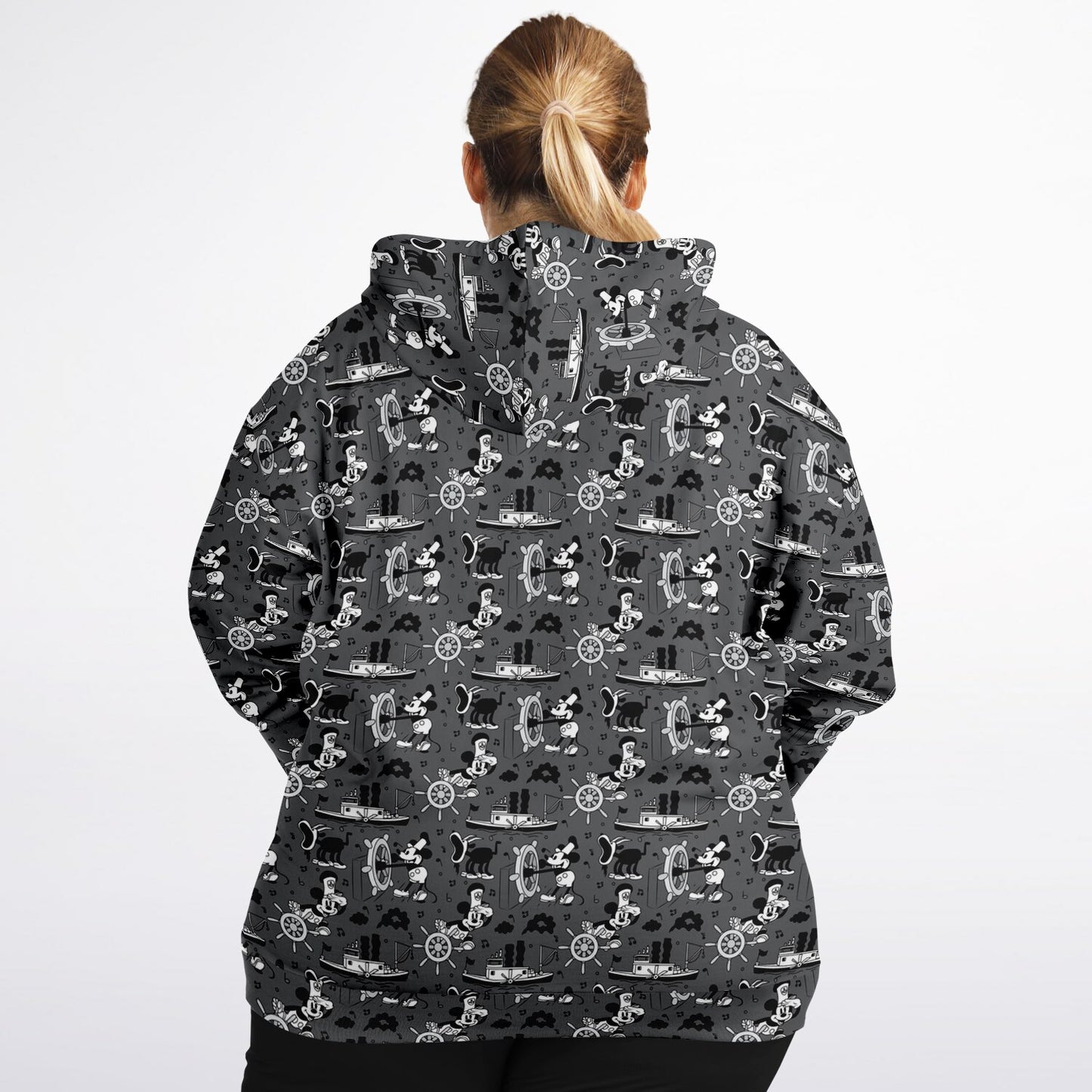 Steamboat Mickey Plus-size Unisex Zip Hoodie