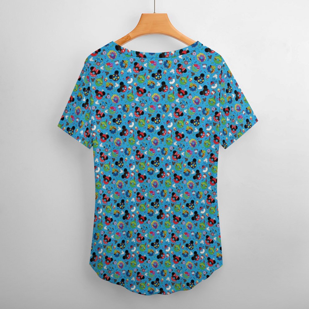 Character Donuts Women's V-Neck T-Shirt