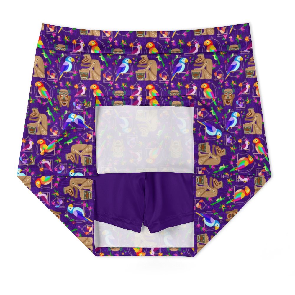 Tiki Plays The Drums Athletic A-Line Skirt With Pocket Solid Shorts