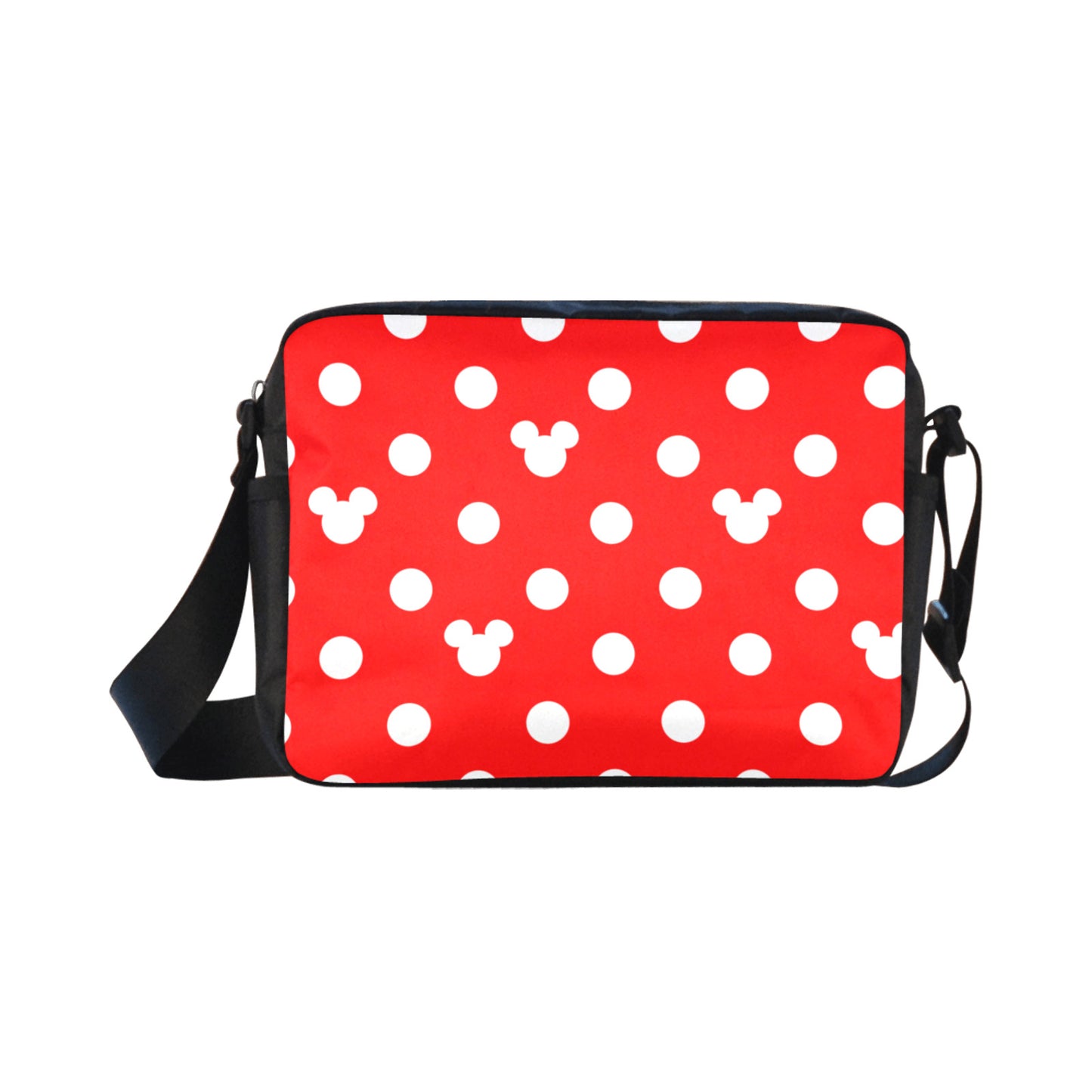 Red With White Mickey Polka Dots Classic Cross-body Nylon Bag