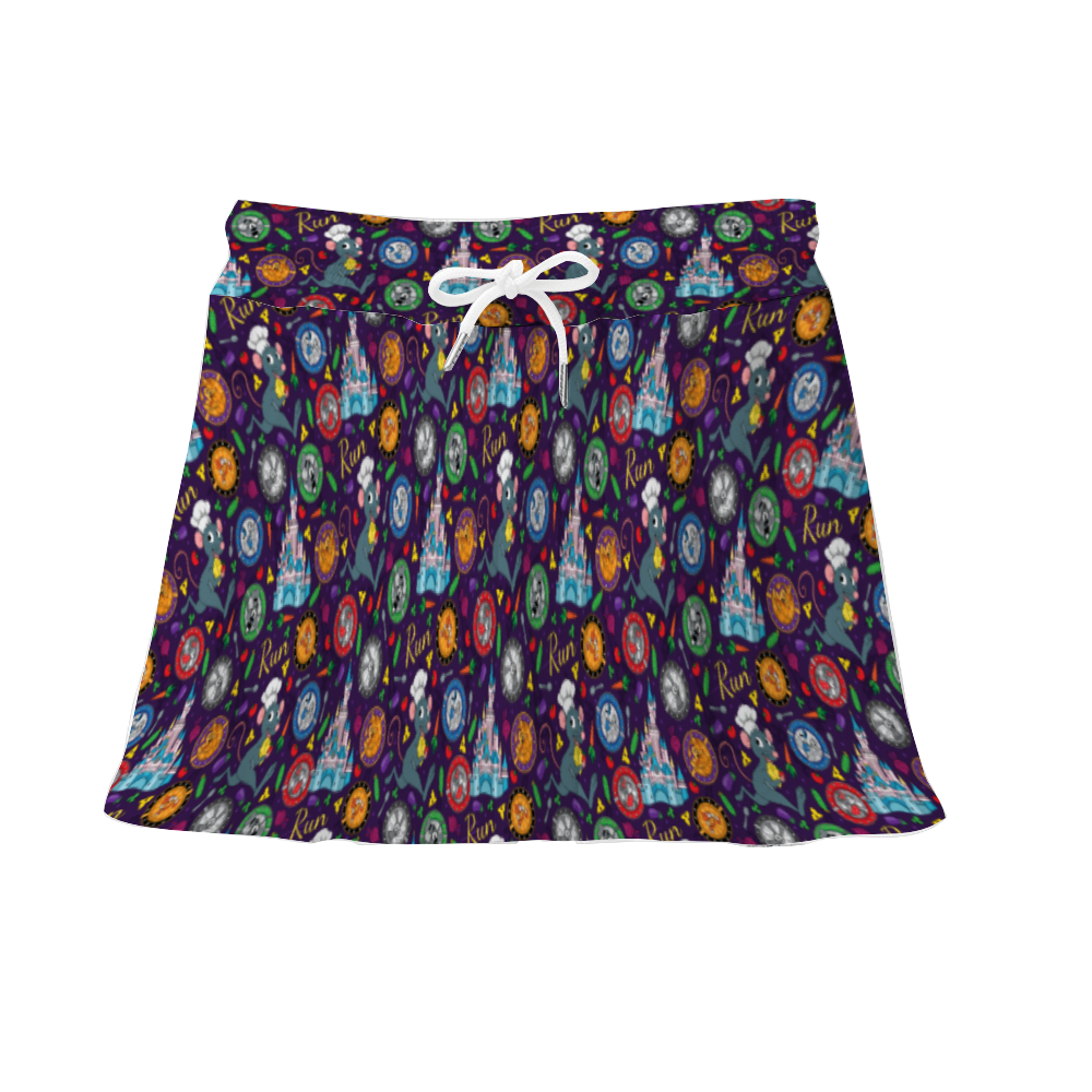 Ratatouille Wine And Dine Race Athletic Skirt With Built In Shorts