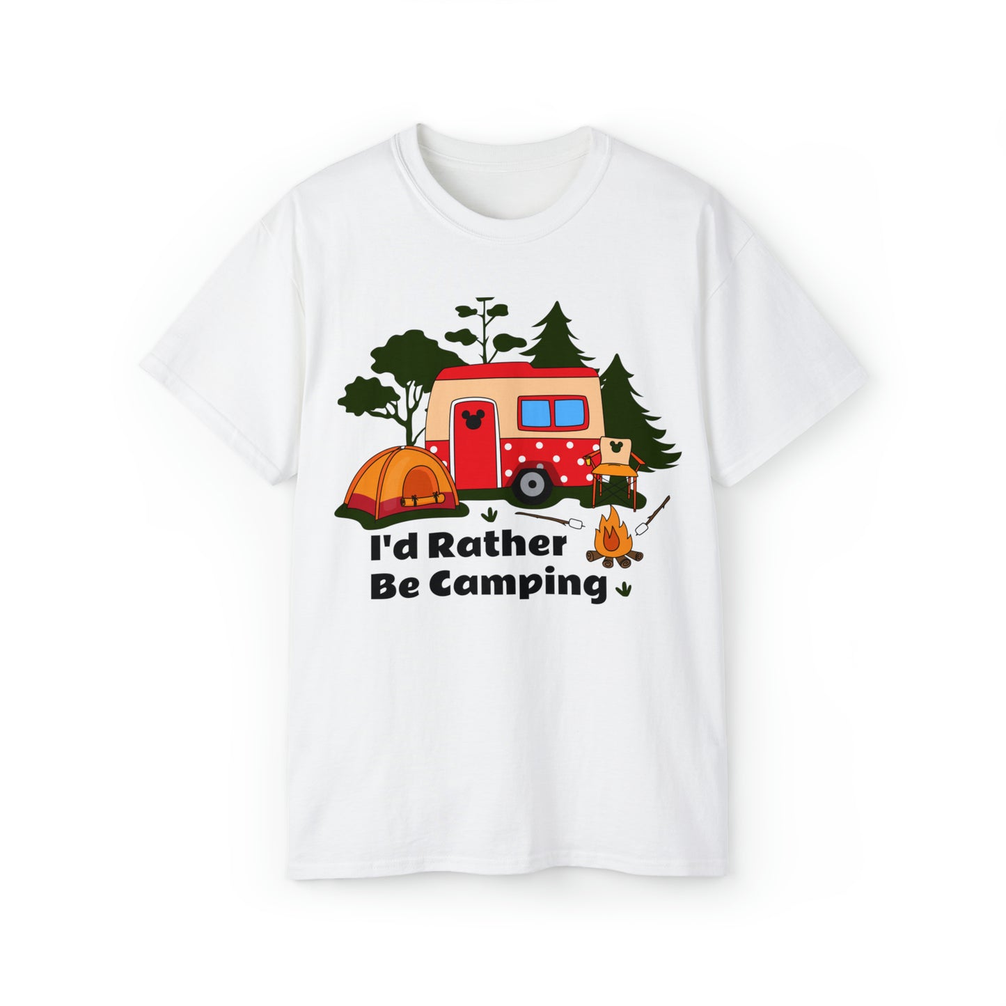 I'd Rather Be Camping Unisex Graphic Tee