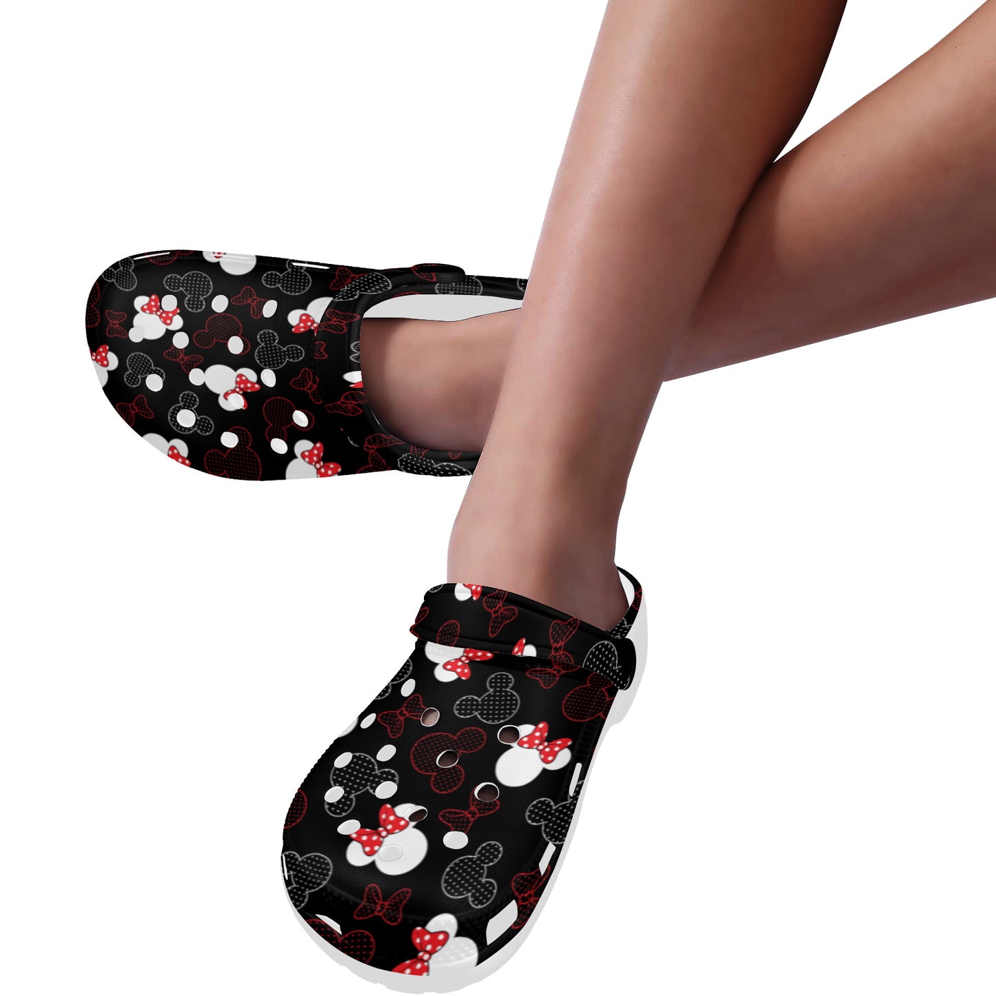 Mickey And Minnie Dots Foam Clogs for Adults