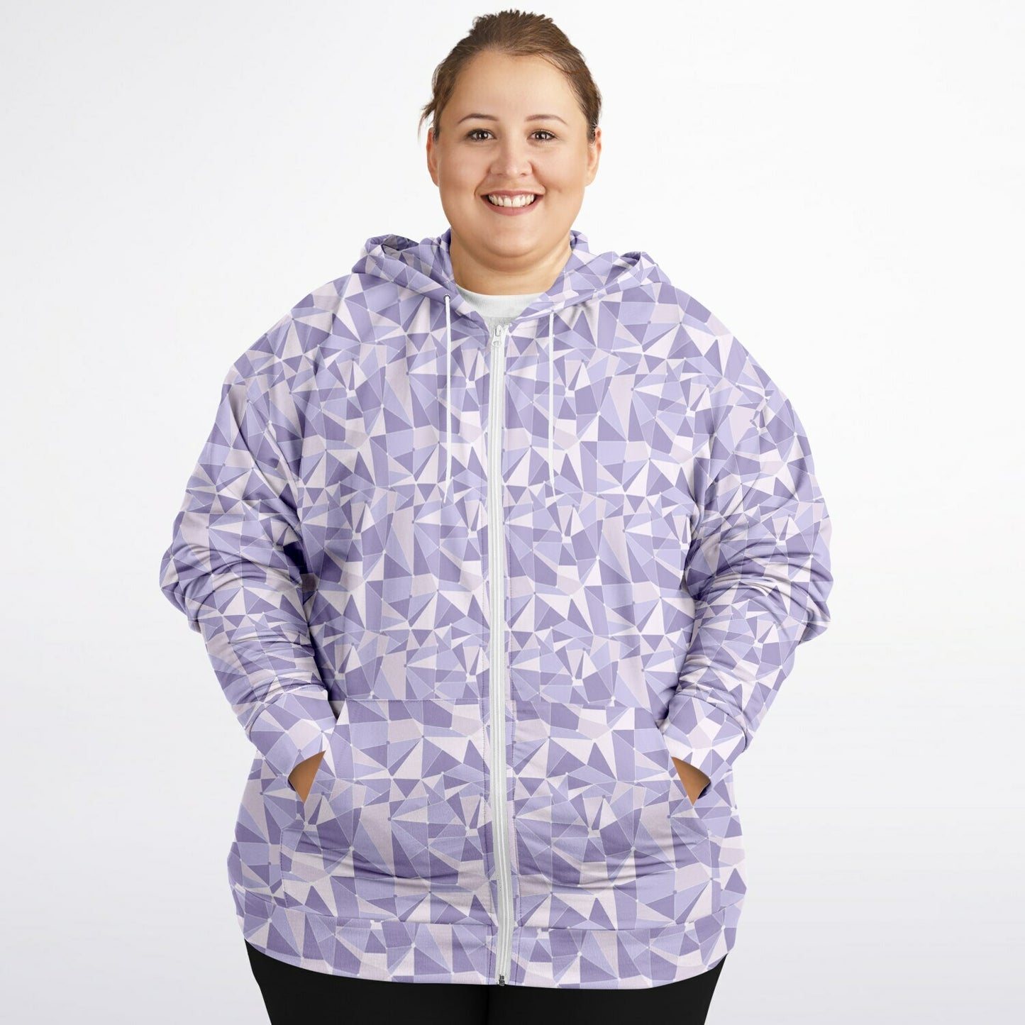 Purple Wall Plus-size Unisex Zip Hoodie