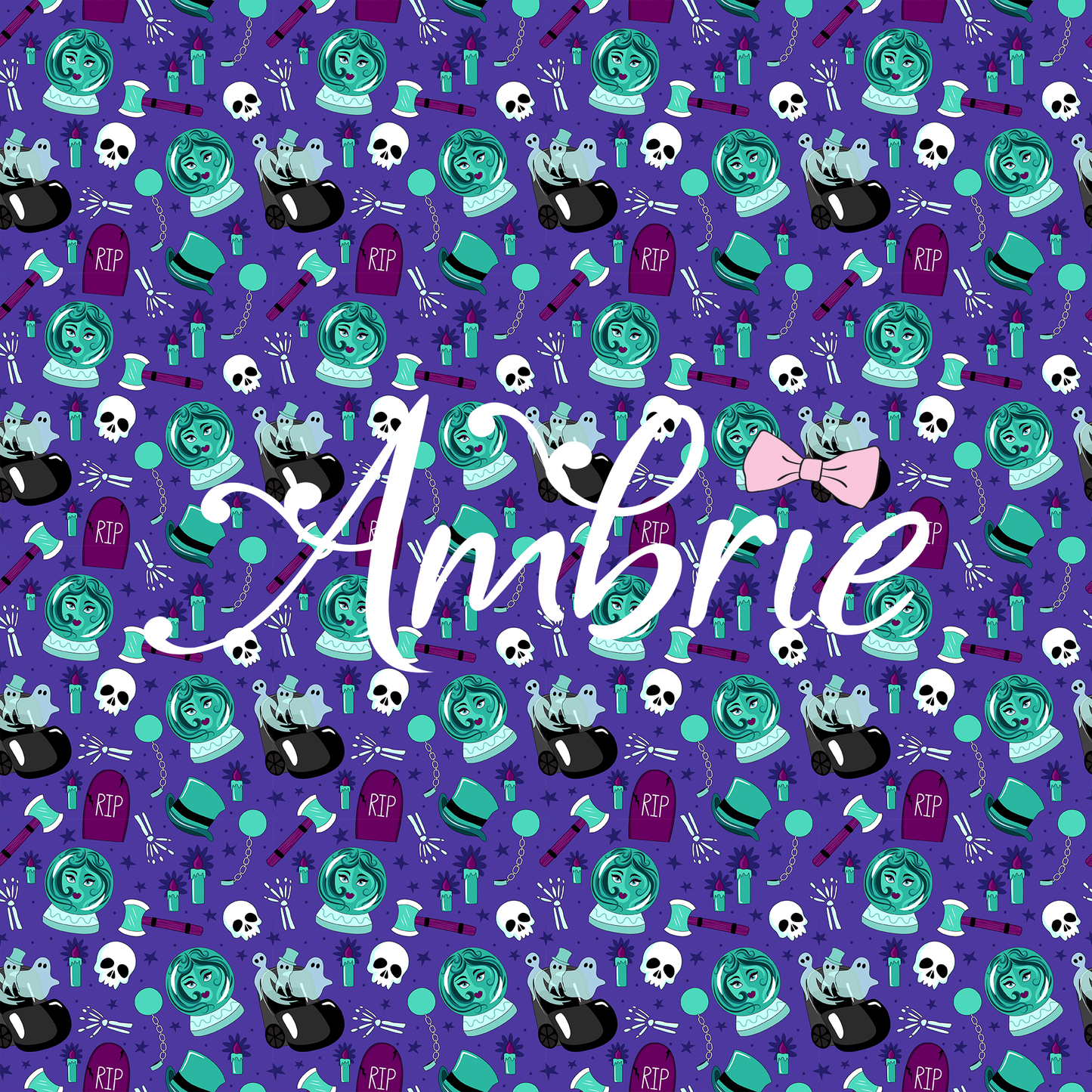 Haunted Mansion Favorites Seamless Pattern, Magical Cartoon Seamless pattern, Fabric Sublimation