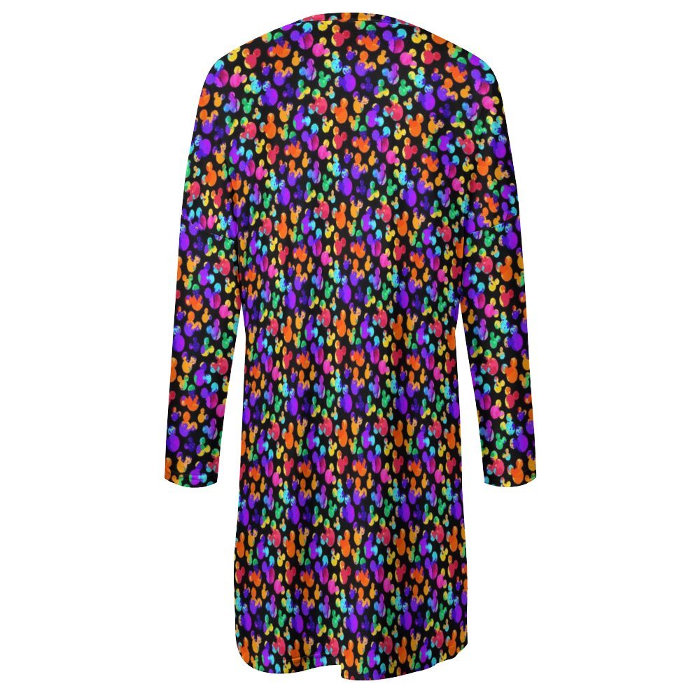 Watercolor Women's Long Fit Sweatshirt With Pockets