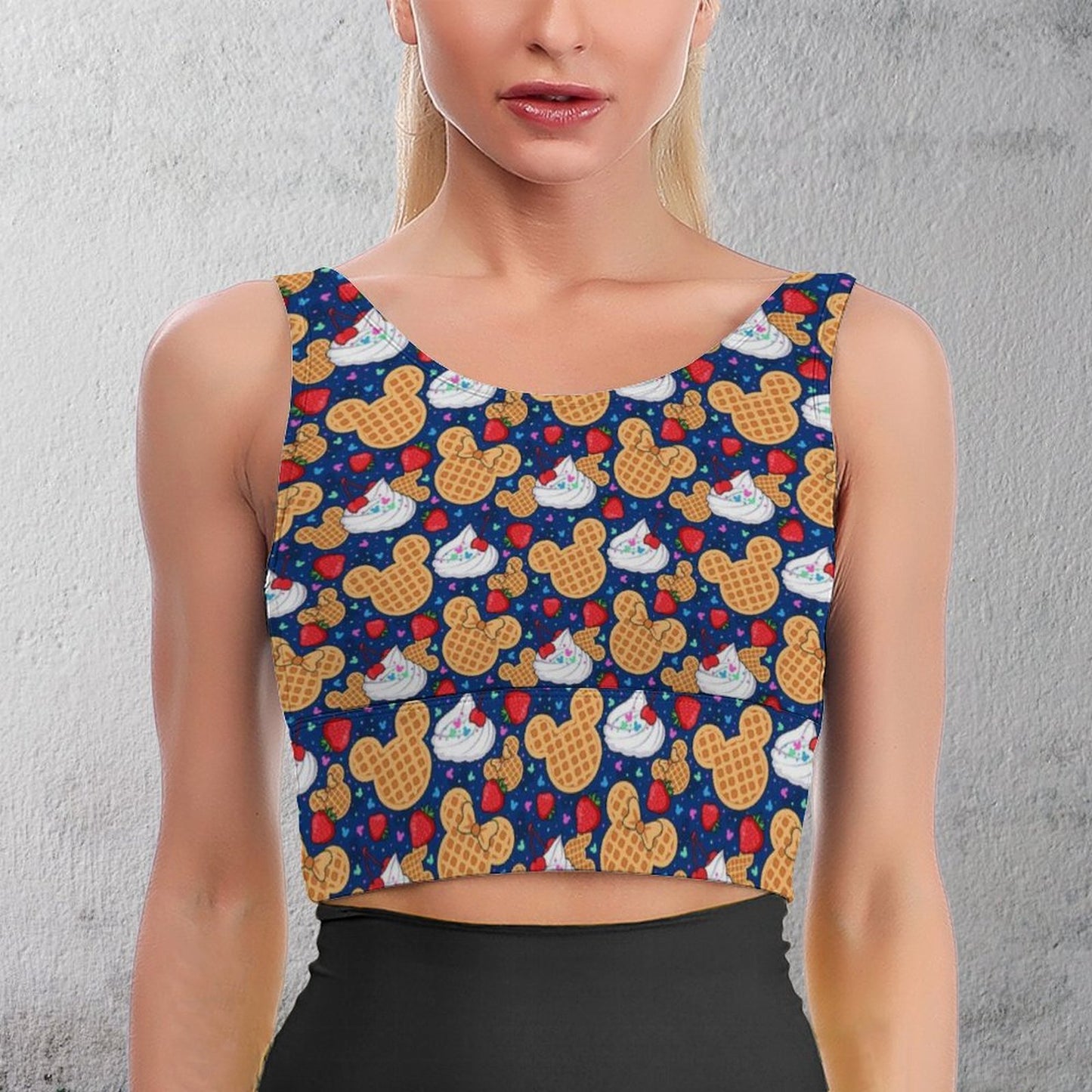 Waffles Women's Crop Tank Top - Ambrie