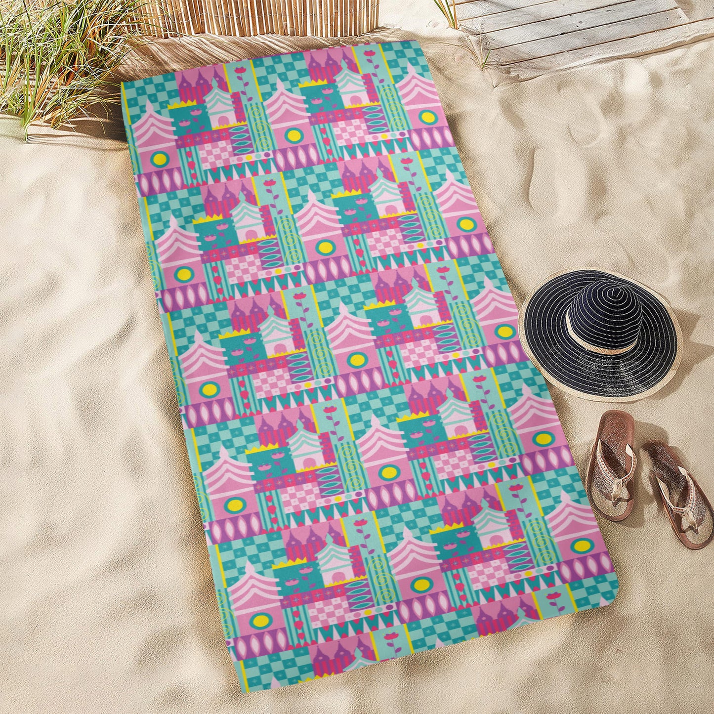 Small World Beach Towel
