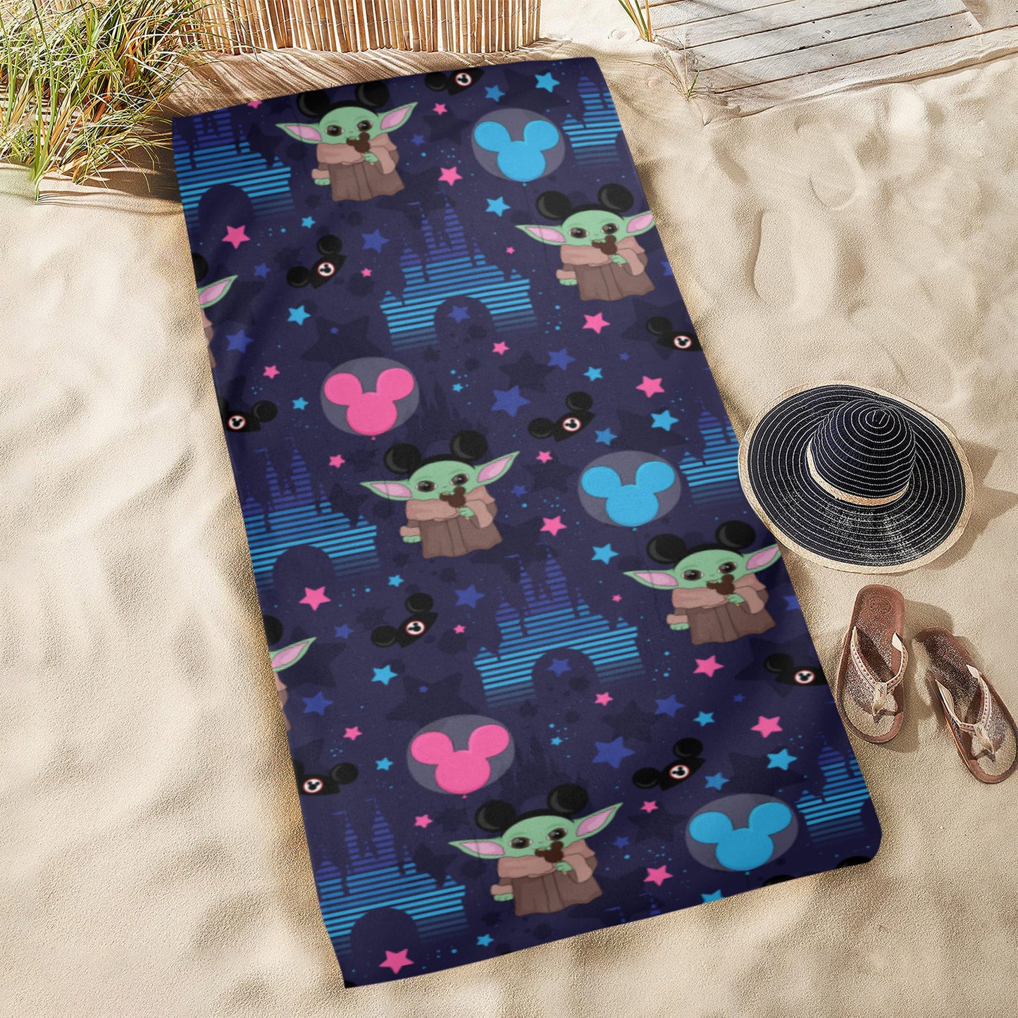 Baby Yoda Beach Towel