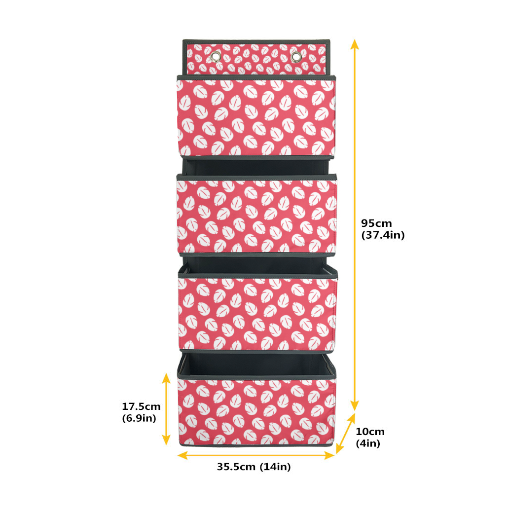 Lilo Dress 4-Tier Hanging Shelf Wall Closet Storage Organizer Bags