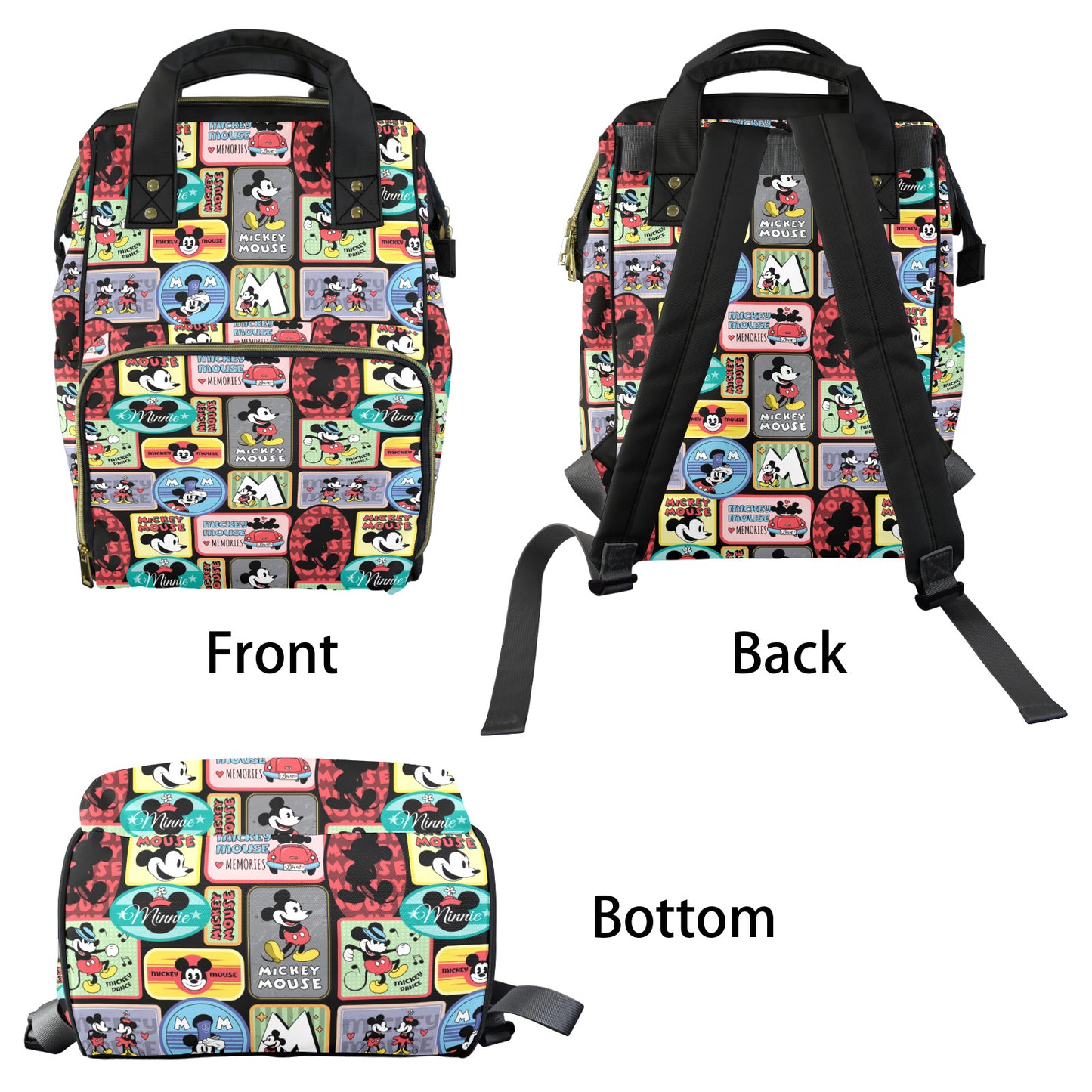 Mickey Stickers Multi-Function Diaper Bag