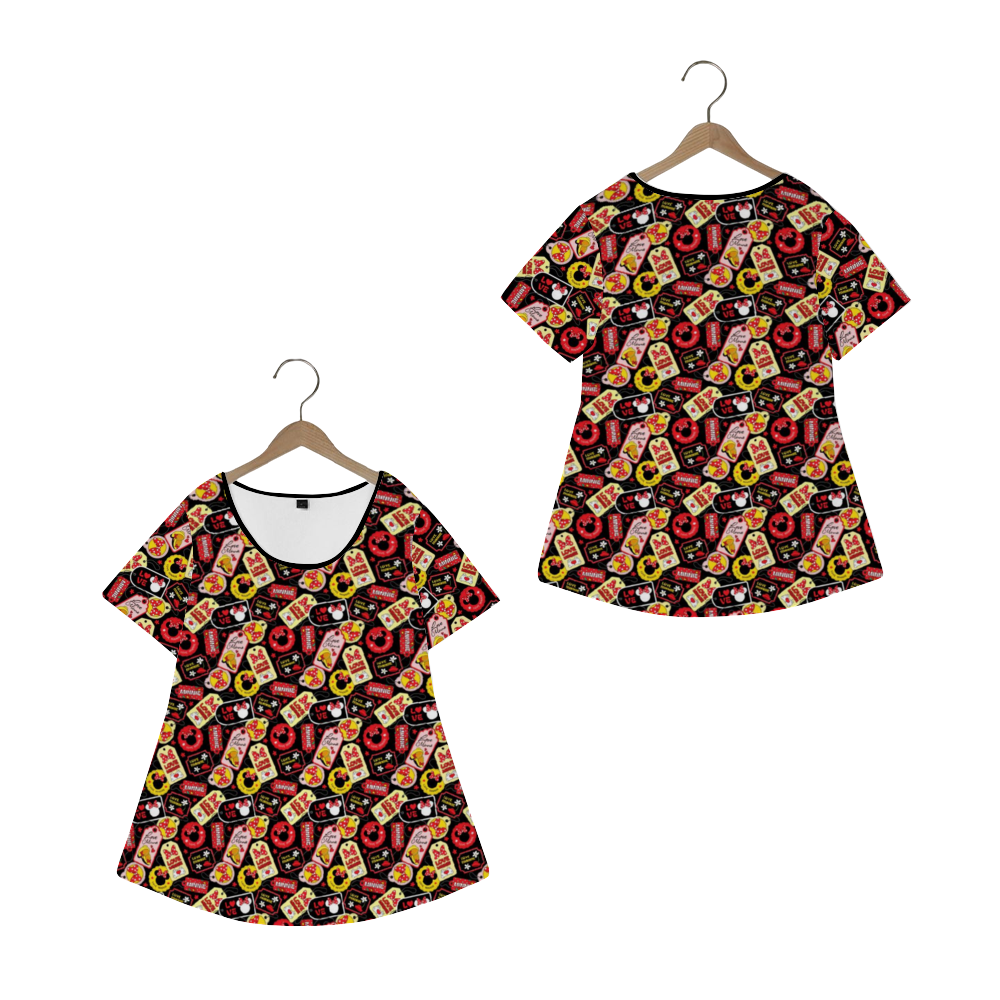 Minnie Tags Women's Crew Neck Loose Tunic