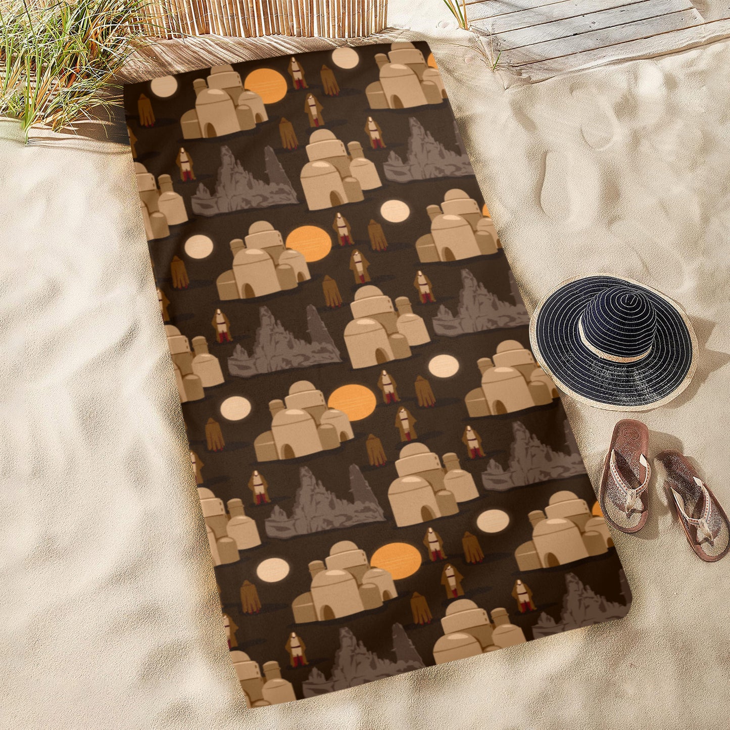 Two Suns Beach Towel