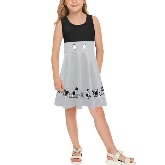 Steamboat Mickey Girls' Sleeveless Sundress