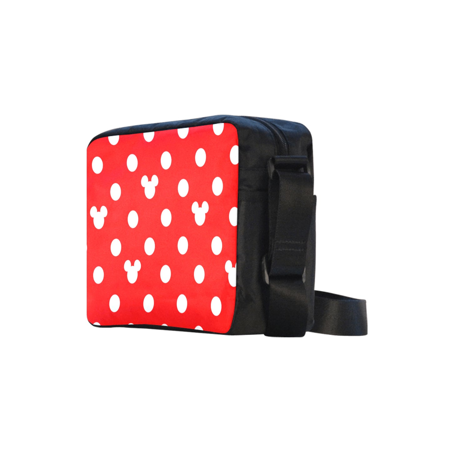 Red With White Mickey Polka Dots Classic Cross-body Nylon Bag