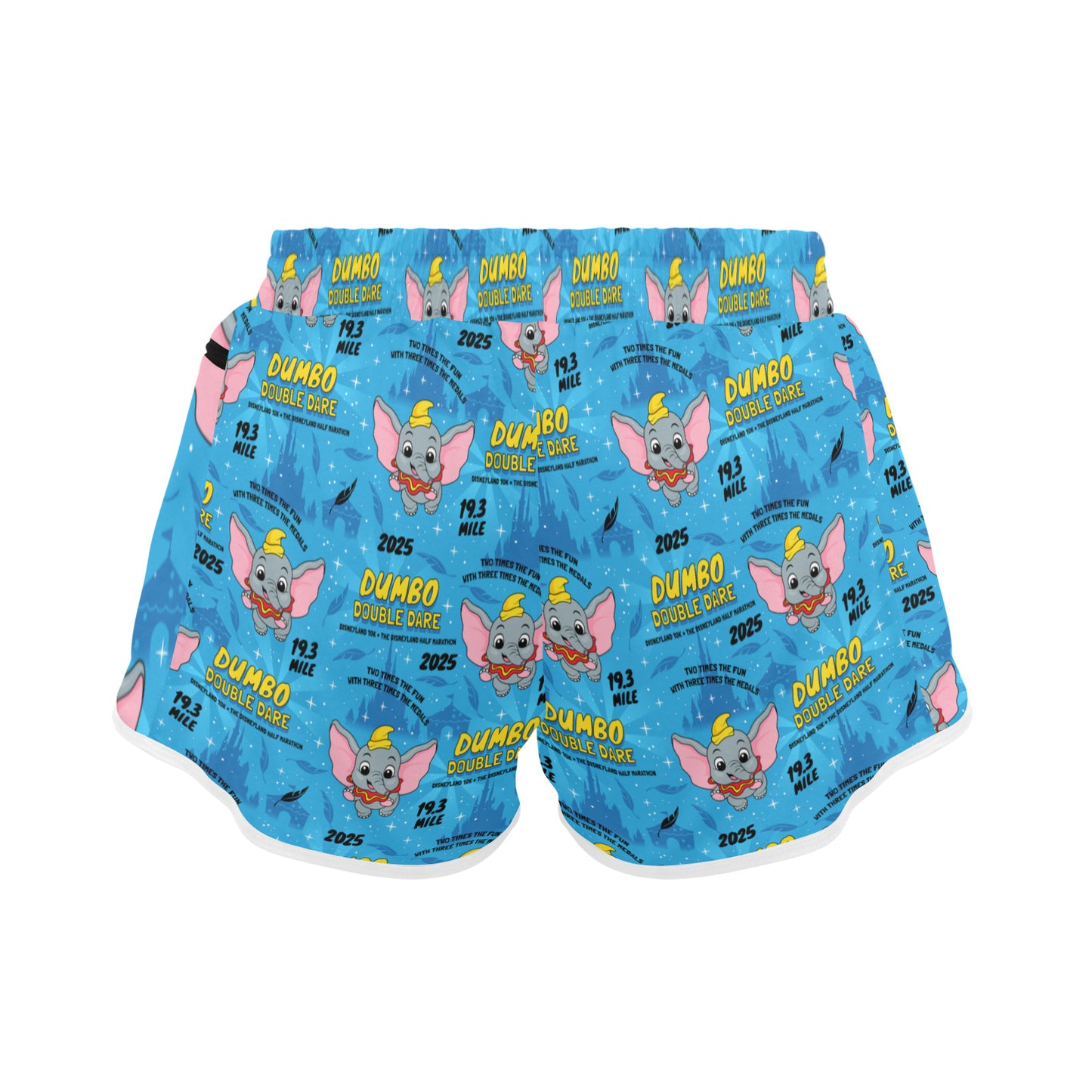 Disneyland Dumbo Double Dare Women's Athletic Sports Shorts