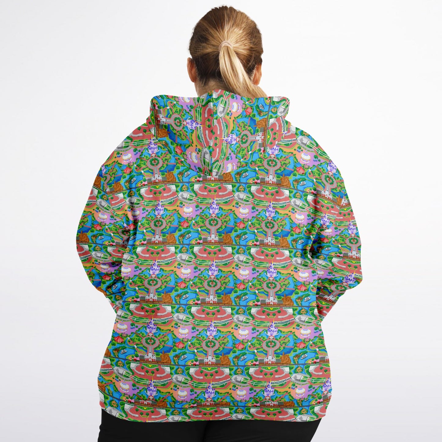 Park Map Plus-size Unisex Zip Hoodie