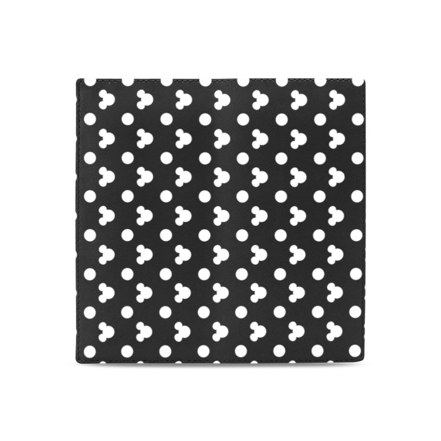 Black With White Mickey Polka Dots Women's Leather Wallet