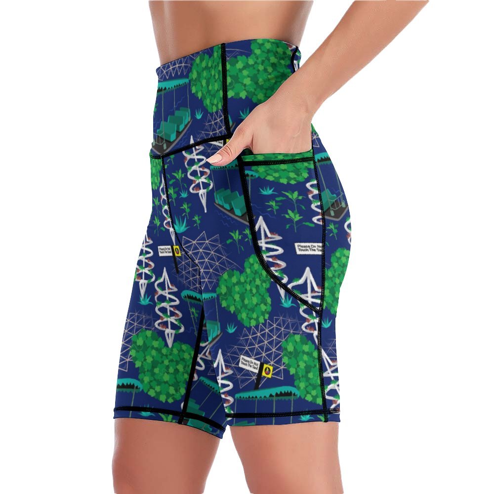 Living With The Land Women's Knee Length Athletic Yoga Shorts With Pockets