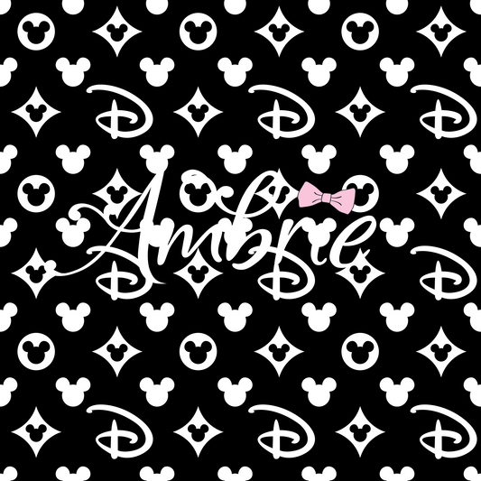 Mickey And Minnie Designer Print Seamless Pattern, Magical Cartoon Seamless pattern, Fabric Sublimation
