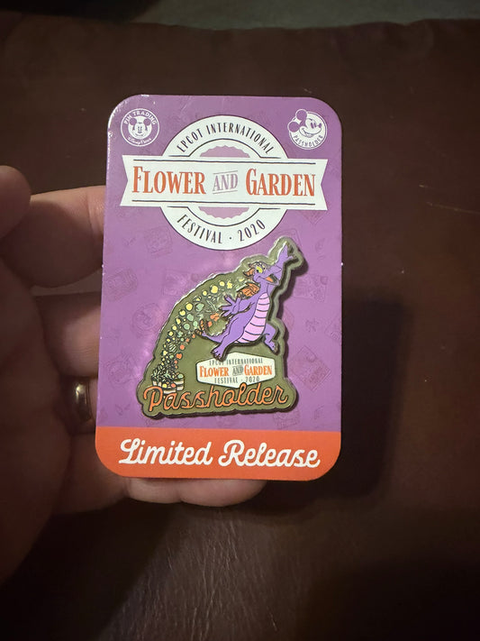 Disney WDW Flower and Garden Festival 2020 Ltd Release Figment Passholder pin New