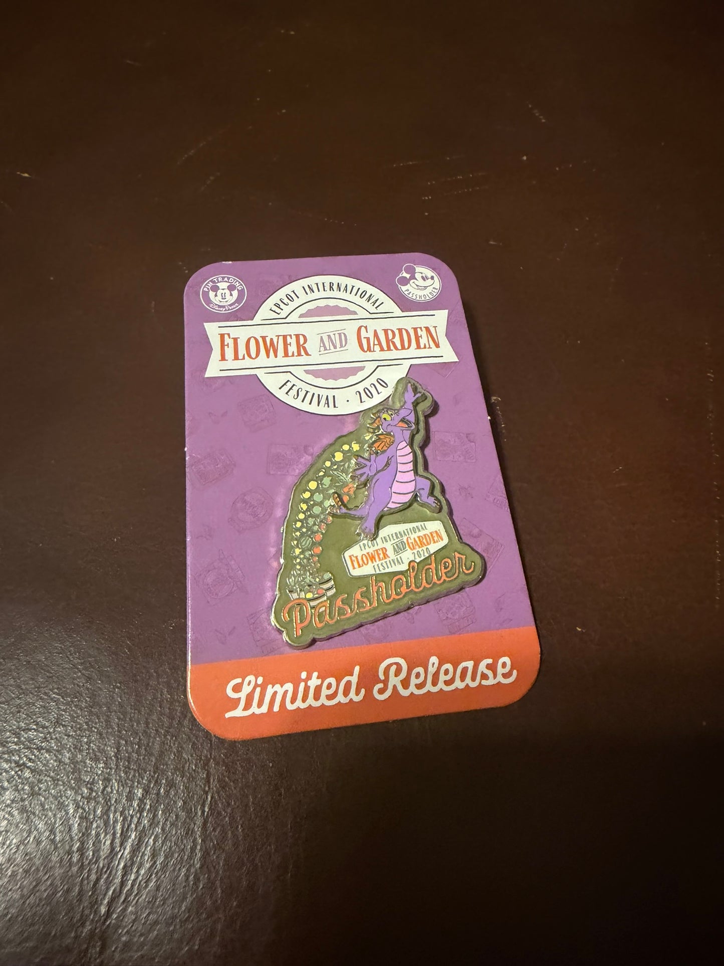 Disney WDW Flower and Garden Festival 2020 Ltd Release Figment Passholder pin New