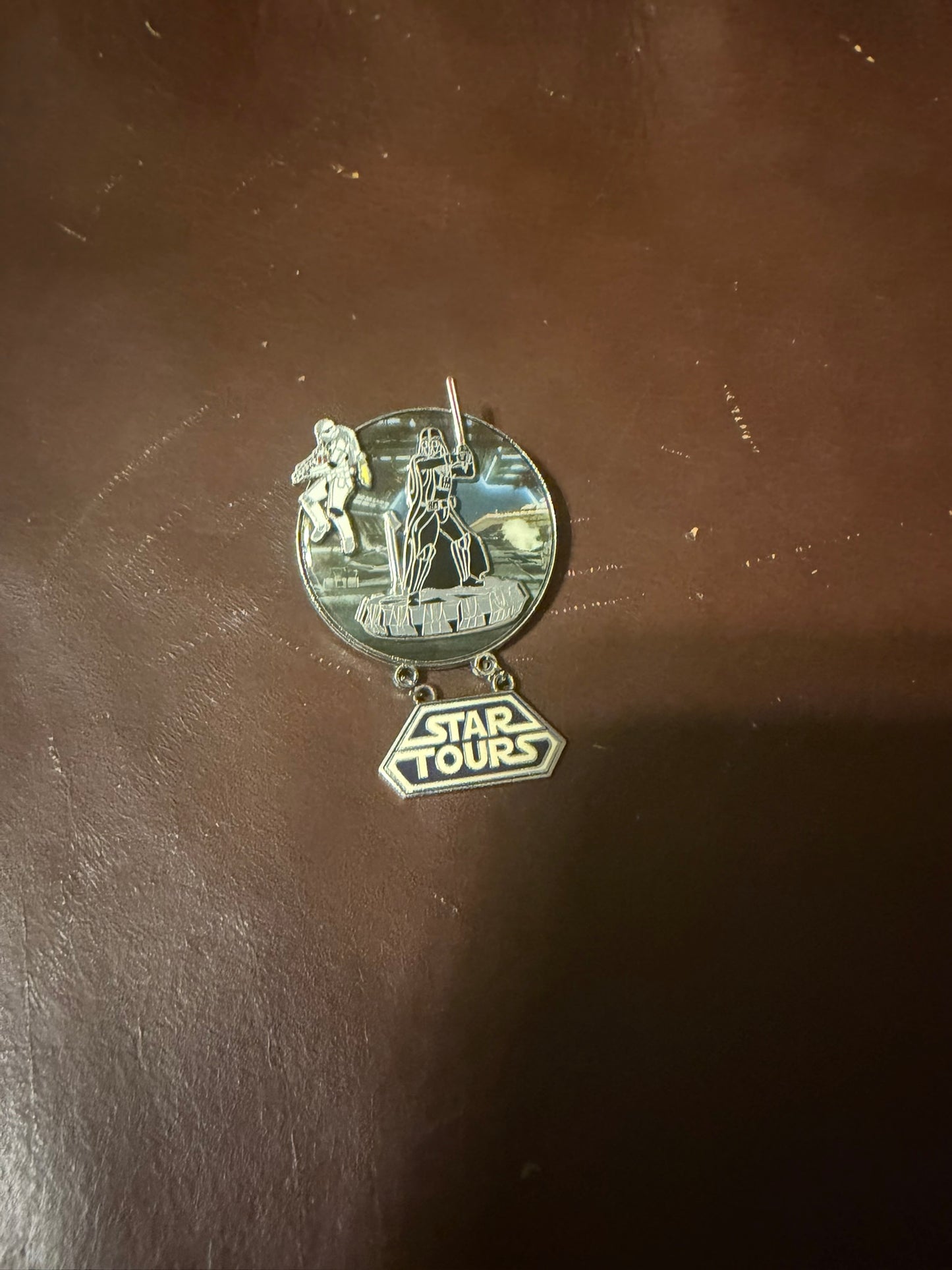 Disney Pin Star Tours The Adventures Continue Darth Vader with Skytrooper Pin Used