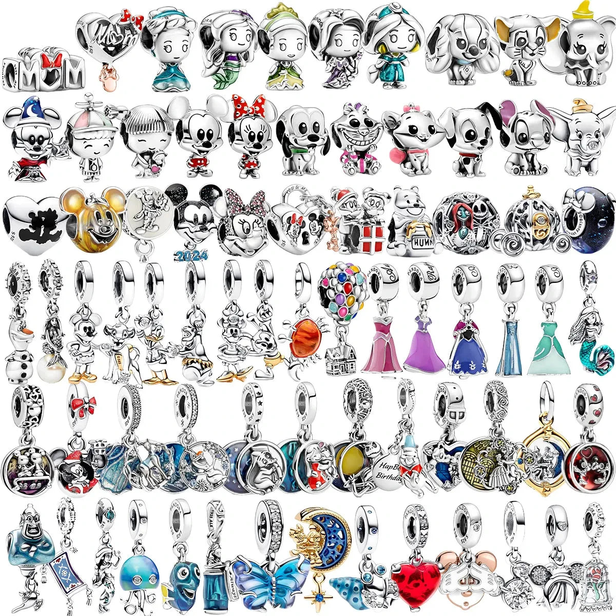 Disney Sterling Silver Charms And Charm Bracelets