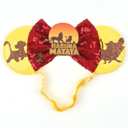 Hakuna Matata Disney Mouse Ears Adjustable Elastic Headband For Babies, Kids, And Adults