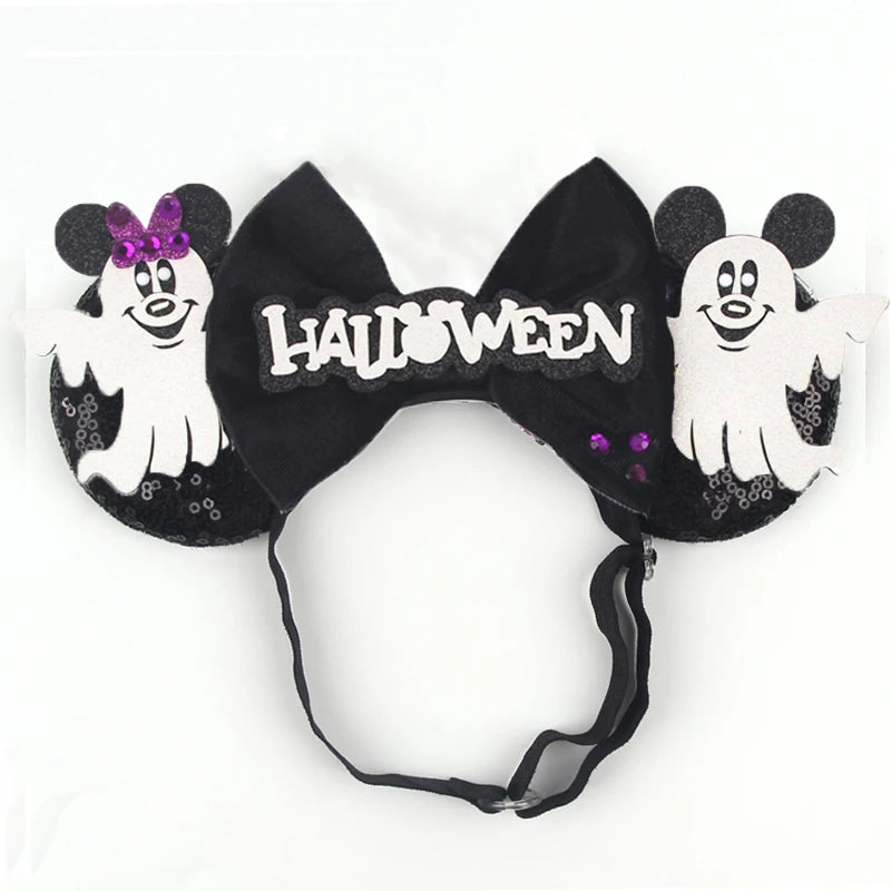 Halloween Disney Mouse Ears Adjustable Elastic Headband For Babies, Kids, And Adults